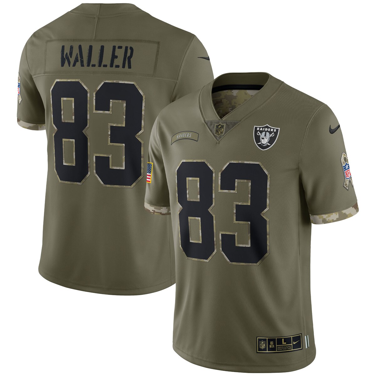 Men's Las Vegas Raiders  Olive 2022 Salute To Service Limited Jersey