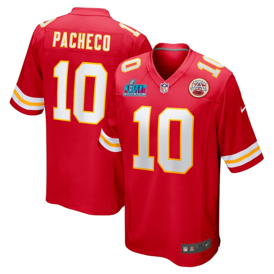 Isiah Pacheco Red Kansas City Chiefs Super Bowl LVII Patch Game Jersey