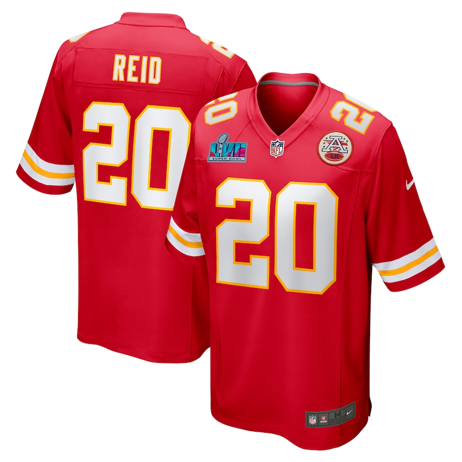 Justin Reid #20 Red Kansas City Chiefs Super Bowl LVII Patch Game Jersey