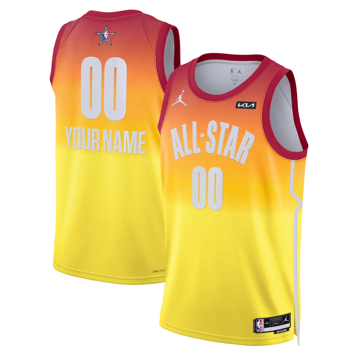 NBA  Team 2  All-Star 2023 Swingman Jersey - Custom - Orange - Mens