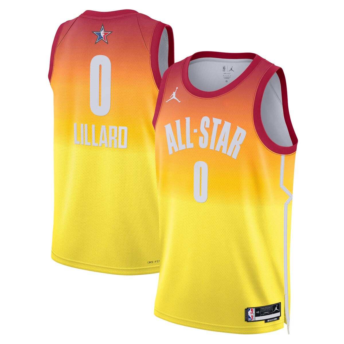 NBA  Team 2 All-Star 2023 Swingman Jersey - Orange - Damian Lillard - Mens