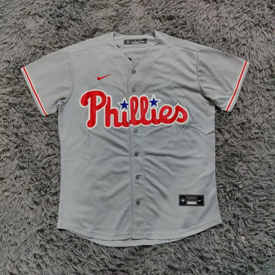 Edmundo Sosa #33 Philadelphia Phillies Gray Road Replica Player Name Jersey