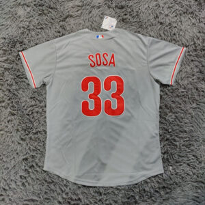 Edmundo Sosa #33 Philadelphia Phillies Gray Road Replica Player Name Jersey back