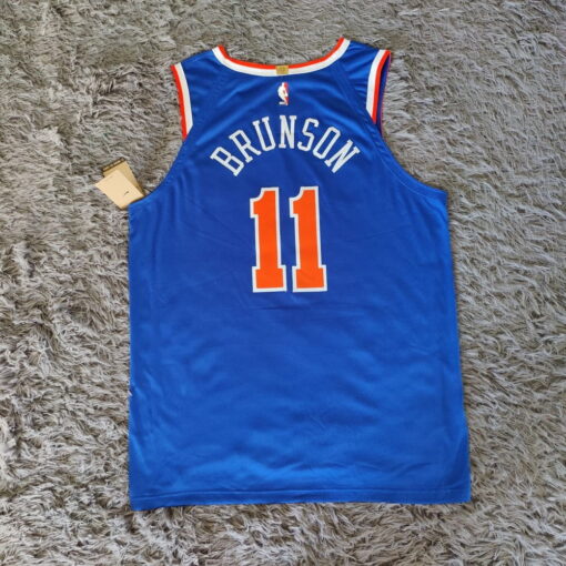 Jalen Brunson #11 New York Knicks 2022-23 Game-Worn Icon Edition Jersey - Blue back