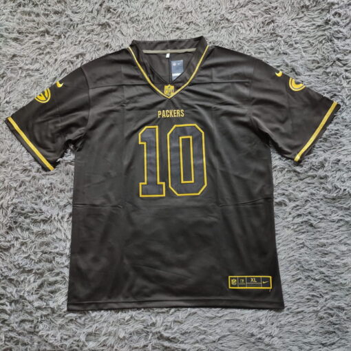 Jordan Love #10 Green Bay Packers Black Gold Jersey