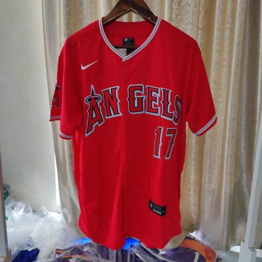 Shohei Ohtani #17 Los Angeles Angels Red Alternate Replica Player Name Jersey