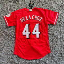 Cincinnati Reds #44 Elly De La Cruz Red Alternate Jersey- back