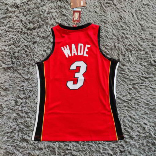 Dwayne Wade #3 Miami Heat 2005-2006 Red Alternate Swingman Jersey - back