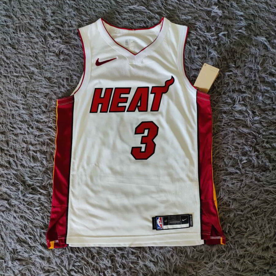 Dwayne Wade #3 Miami Heat White Swingman Jersey – Association Edition