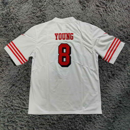 San Francisco 49ers #8 Steve Young White Color Rush Vapor Untouchable Limited Retired Jersey - back