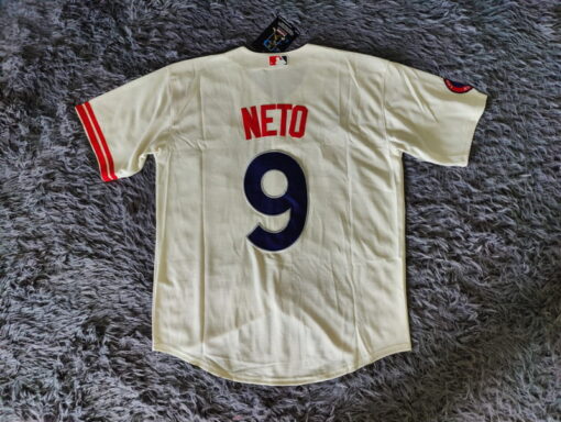 Zach Neto 9 Los Angeles Angels 2022 City Connect Replica Player Jersey - Cream - back