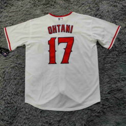 Men’s Los Angeles Angels 17 Shohei Ohtani White Home Player Jersey - back