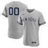 Men's New York Yankees Gray Road Custom Jersey