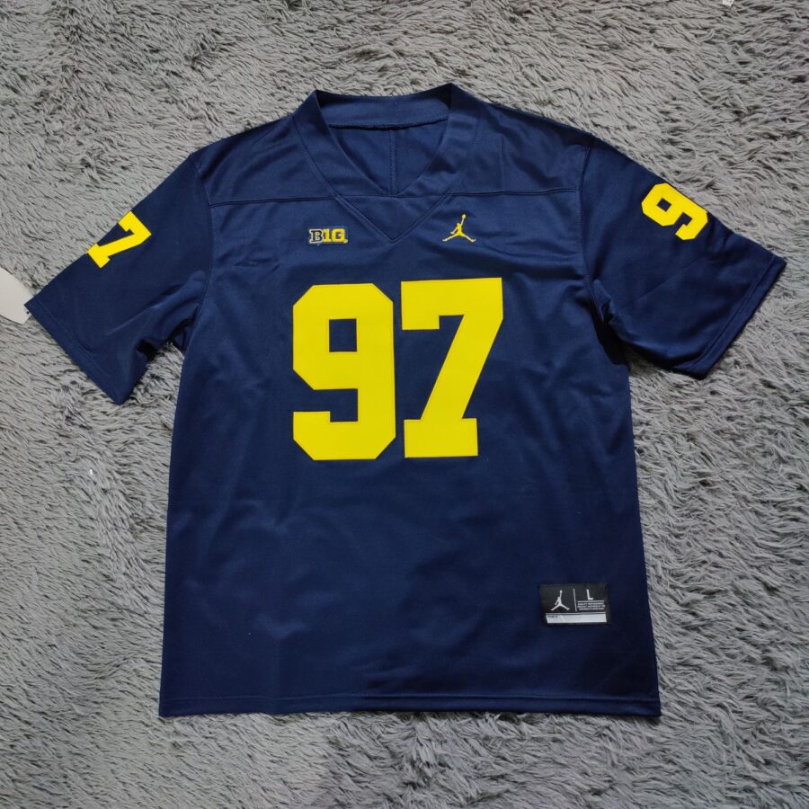 Aidan Hutchinson Michigan Wolverines Player Game Jersey - Navy