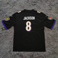Baltimore Ravens Lamar Jackson Black Vapor Limited Jersey - back