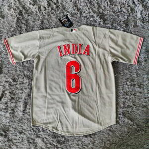 Cincinnati Reds 6 Jonathan India Gray Road Jersey - back