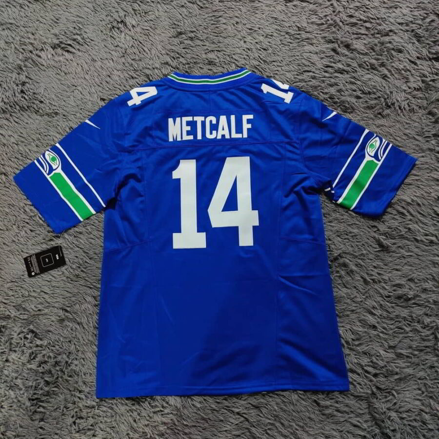 DK Metcalf 14 Seattle Seahawks Throwback Vapor F.U.S.E. Limited Jersey - Royal - back