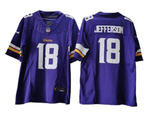 Justin Jefferson 18 Minnesota Vikings Classic Vapor F.U.S.E. Limited Jersey - Purple