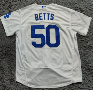 Los Angeles Dodgers Mookie Betts White Home Player Jersey - back