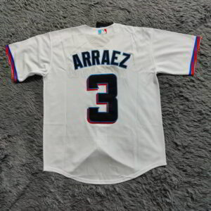 Luis Arraez Miami Marlins Home Replica Player Jersey - White - back