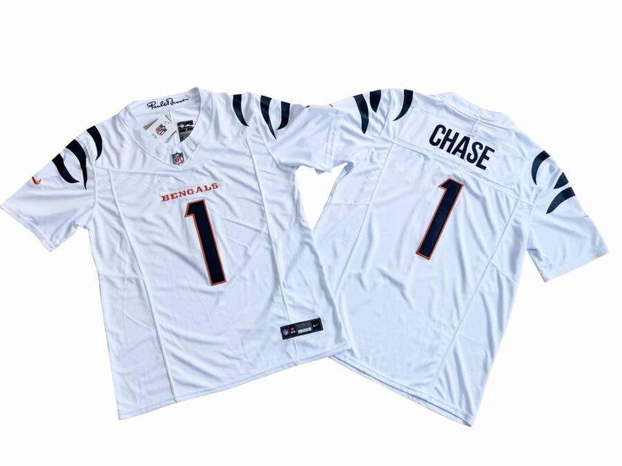 Marr Chase Cincinnati Bengals White Vapor Limited Jersey