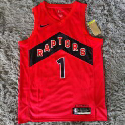 Toronto Raptors 1 Gradey Dick Fanatics Red Fast Break Player Jersey - Icon Edition