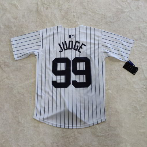 Aaron Judge 99 New York Yankees Home Name Jersey – White back