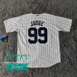 Aaron Judge 99 New York Yankees Home Name Jersey – White - back