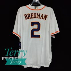 Alex Bregman Houston Astros Home Player Name Jersey - White - back