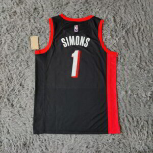 Anfernee Simons Portland Trail Blazers Black 2021-22 Jersey – City Edition - back