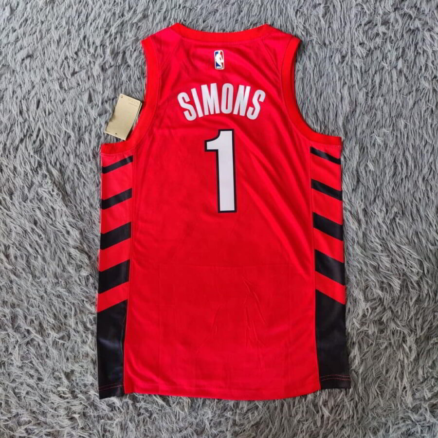 Anfernee Simons Portland Trail Blazers Jersey - Statement Edition - Red - back