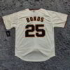 Barry Bonds 25 San Francisco Giants Cream Jersey - back