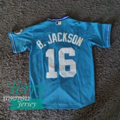 Bo Jackson #16 Kansas City Royals Light Blue Road Cooperstown Collection Jersey - back