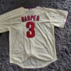 Bryce Harper Philadelphia Phillies Jersey - Cream - back