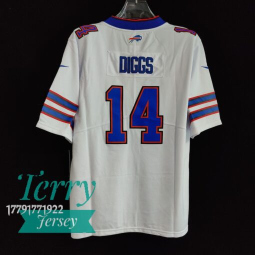 Buffalo Bills Stefon Diggs #14 White Jersey - back