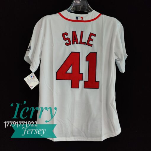 Chris Sale Boston Red Sox Home Player Name Jersey - White - back