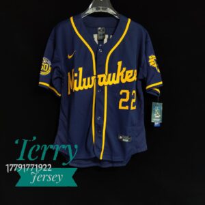 Christian Yelich Milwaukee Brewers Alternate Player Jersey - Navy