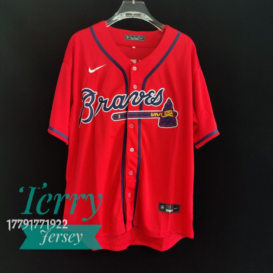 Deion Sanders Atlanta Braves Alternate Jersey - Red