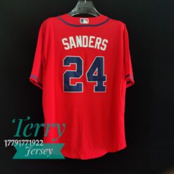 Deion Sanders Atlanta Braves Alternate Jersey - Red - back