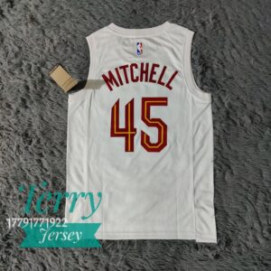 Donovan Mitchell Cleveland Cavaliers White Association Swingman Jersey - back