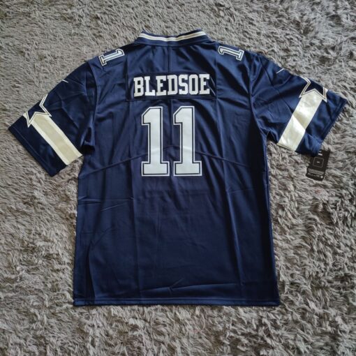 Drew Bledsoe 11 Dallas Cowboys Navy Jersey - back