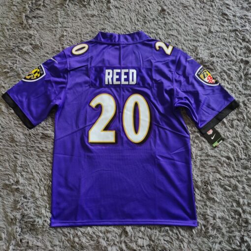 Ed Reed Purple Baltimore Ravens Retired Player Jersey - back