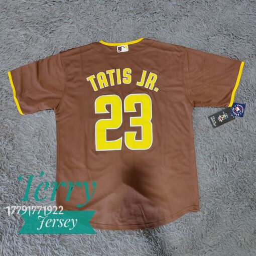Fernando Tatis Jr. San Diego Padres Alternate Player Jersey - Brown - back