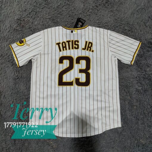 Fernando Tatis Jr. San Diego Padres Alternate Player Jersey - White - back