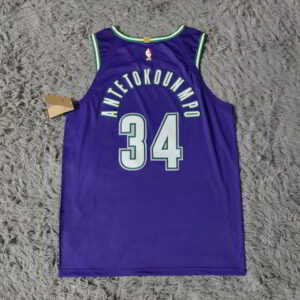 Giannis Antetokounmpo Milwaukee Bucks Swingman Jersey - Classic Edition - Purple - back