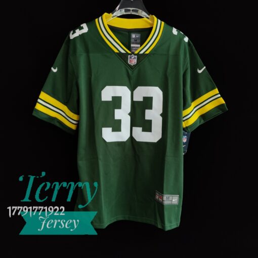 Green Bay Packers Aaron Jones #33 Green Limited Jersey