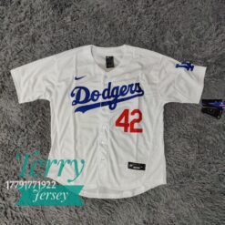 Jackie Robinson 42 Los Angeles Dodgers White Home Jersey