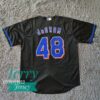 Jacob deGrom New York Mets 2022 Alternate Player Jersey - Black - back