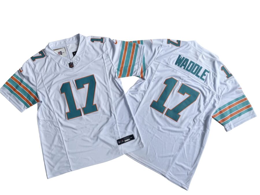 Jaylen Waddle Miami Dolphins White Vapor Limited Jersey