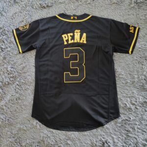 Jeremy Pena Houston Astros Black Golden Alternate Jersey - back